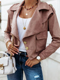 Fashion Lapel Button Crop Jacket Shopvhs.com