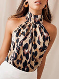 Fashion Leopard Print Halter Vest Shopvhs.com