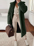 Fashion Loose Lapel Faux Fur Long Sleeve Long Coat Shopvhs.com