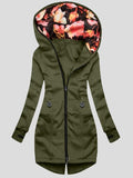 Fashion Pocket Zipper Print Hooded Coat Shopvhs.com