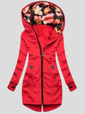 Fashion Pocket Zipper Print Hooded Coat Shopvhs.com