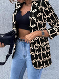 Fashion Printed Lapel Long Sleeve Blazer Shopvhs.com