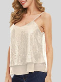 Fashion Sequined V-neck Sleeveless Vest Shopvhs.com