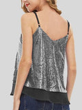 Fashion Sequined V-neck Sleeveless Vest Shopvhs.com