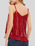 Fashion Sequined V-neck Sleeveless Vest Shopvhs.com