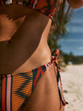 Fashion Sexy Lace-Up Geometric Printed Bikini Set Shopvhs.com