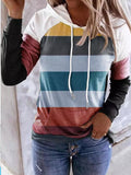 Fashion Striped Pocket Long Sleeve Hoodie Shopvhs.com