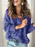 Fashion V-Neck Long Sleeve Pullover Sweater Shopvhs.com