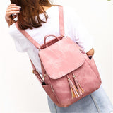 Fashionable Bags Set 2 Piece Soft Touch Adjustable Strap Backpack + Handbag