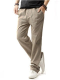 Fashionable Casual Loose Straight Leg Linen Pants Shopvhs.com