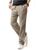 Fashionable Casual Loose Straight Leg Linen Pants