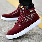 Fashionable High-Cut Lace-Up Back Zipper Waterproof Sneakers Shopvhs.com