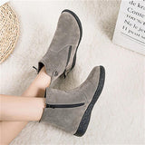 Fashionable Multi-Zip Design Non-Slip Warm Boots Shopvhs.com