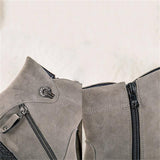 Fashionable Multi-Zip Design Non-Slip Warm Boots Shopvhs.com