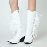 Fashionable Shaky Tassel Mid-Calf Boots Shopvhs.com