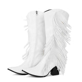 Fashionable Shaky Tassel Mid-Calf Boots Shopvhs.com