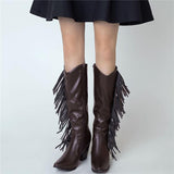 Fashionable Shaky Tassel Mid-Calf Boots Shopvhs.com