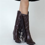 Fashionable Shaky Tassel Mid-Calf Boots Shopvhs.com