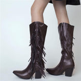 Fashionable Shaky Tassel Mid-Calf Boots Shopvhs.com