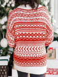 Fashionable Simple Style Round Neck Christmas Mini Sweater Dress Shopvhs.com