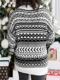 Fashionable Simple Style Round Neck Christmas Mini Sweater Dress Shopvhs.com