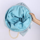 Faux Linen Utility Waterproof Lining Storage Basket With Rope Handles Shopvhs.com