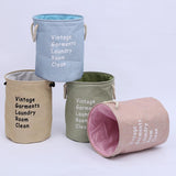 Faux Linen Utility Waterproof Lining Storage Basket With Rope Handles Shopvhs.com
