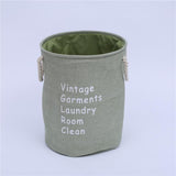 Faux Linen Utility Waterproof Lining Storage Basket With Rope Handles Shopvhs.com