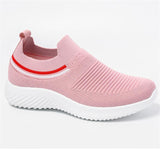 Feminine Contrast Design Mesh Detailing Stretch Fabric Lightweight Sneaker Shopvhs.com