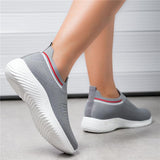 Feminine Contrast Design Mesh Detailing Stretch Fabric Lightweight Sneaker Shopvhs.com