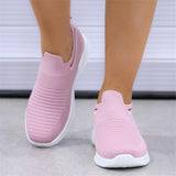 Feminine Contrast Design Mesh Detailing Stretch Fabric Lightweight Sneaker Shopvhs.com