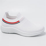 Feminine Contrast Design Mesh Detailing Stretch Fabric Lightweight Sneaker Shopvhs.com