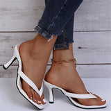 Feminine Design Thong Style Stiletto Heel Lightweight Flip Flops Sandals Shopvhs.com