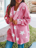 Five-Pointed Star Plush Pocket Hooded Coat Shopvhs.com