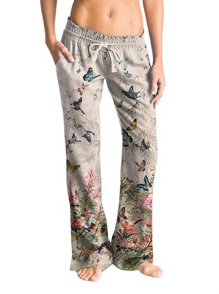 Floral Casual Wide-Leg Pants Shopvhs.com