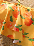 Fruit Print Halter Strappy Two Piece Swimsuit Shopvhs.com