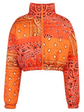 Full Zipper Lapel Collar Thicken Long Sleeve Cropped Padded Coat Shopvhs.com