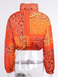 Full Zipper Lapel Collar Thicken Long Sleeve Cropped Padded Coat Shopvhs.com