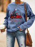 Hallmark Print Round Neck Long Sleeve T-Shirt Shopvhs.com