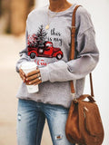 Hallmark Print Round Neck Long Sleeve T-Shirt