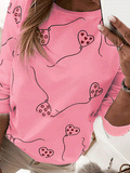 Heart Balloon Round Neck Print Long Sleeve T-Shirt Shopvhs.com