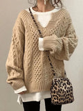 Hemp Pattern Casual Knitted Sweater Shopvhs.com