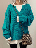 Hemp Pattern Casual Knitted Sweater Shopvhs.com