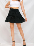 High Waist Elastic Solid Color Skirt Shopvhs.com
