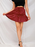 High Waist Elastic Solid Color Skirt Shopvhs.com