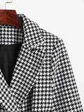 Houndstooth Belted Pocket Tweed Blazer Shopvhs.com