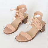 Lace-Up High Chuny Heel Sandals Shopvhs.com