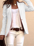 Lapel Button Slim Long Sleeve Blazer Shopvhs.com