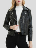 Lapel Collar Button Motorcycle PU Short Leather Jacket Shopvhs.com