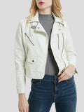 Lapel Collar Button Motorcycle PU Short Leather Jacket Shopvhs.com